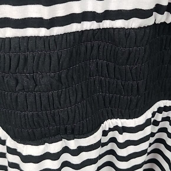 NEW Torrid Black White Striped Jersey Smocked Waist T-Shirt Dress Plus Size 4X - Picture 5 of 12